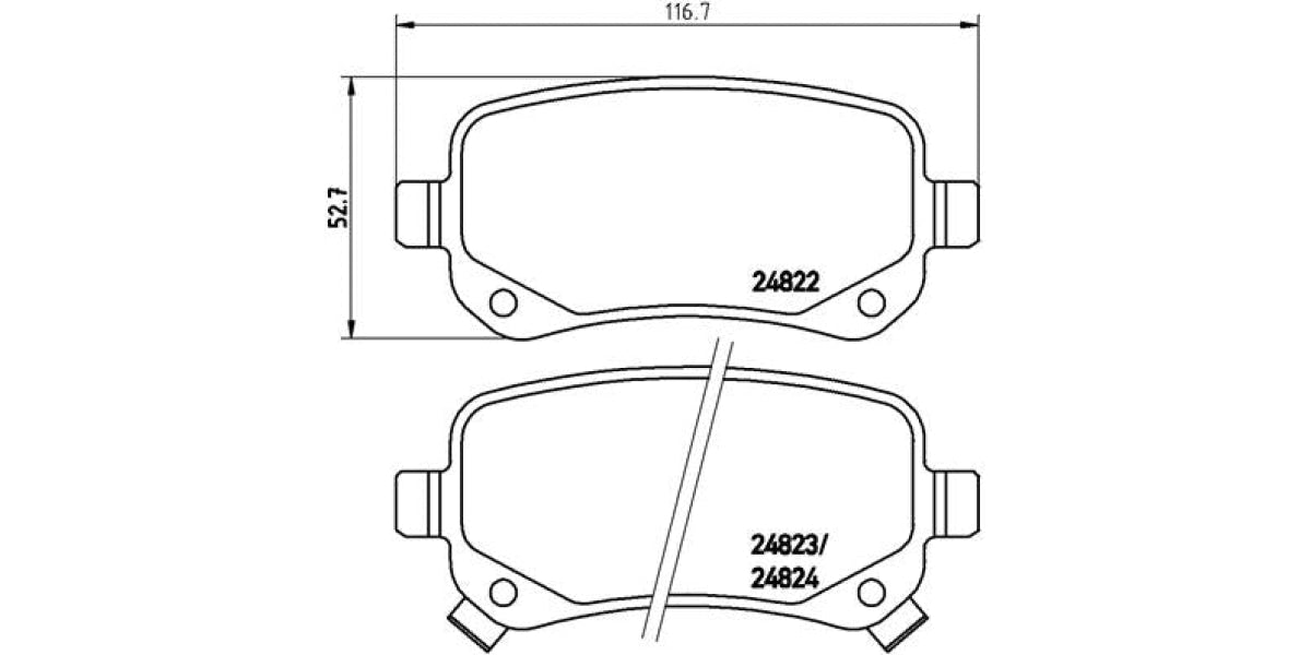 Brake Pads Rear Set (Brembo) (P11021)