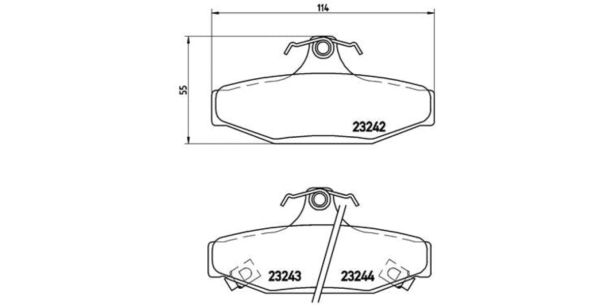 Brake Pads Rear Set (Brembo) (P15004)