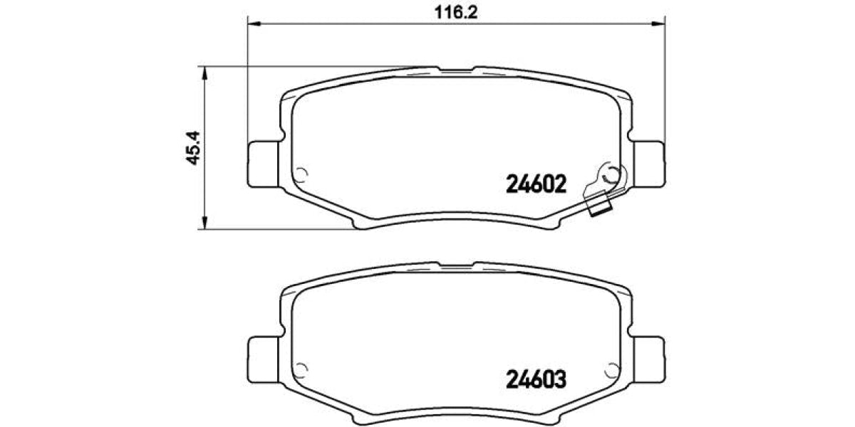 Brake Pads Rear Set (Brembo) (P18024)