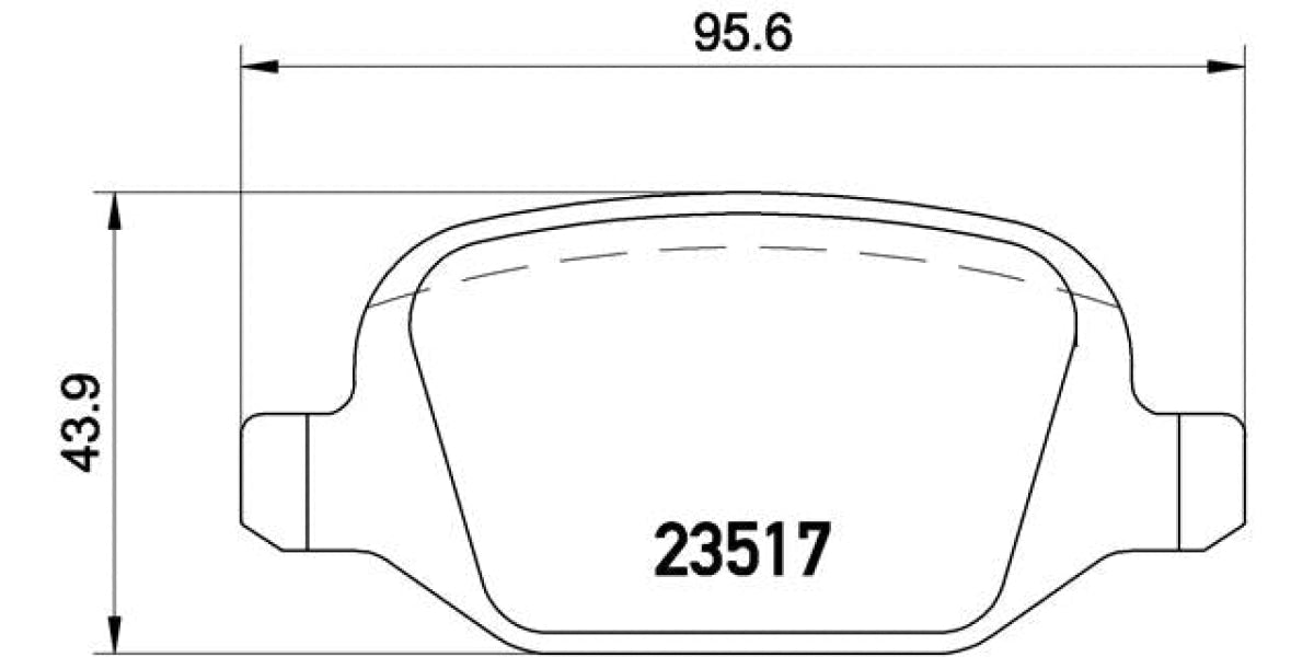 Brake Pads Rear Set (Brembo) (P23065)