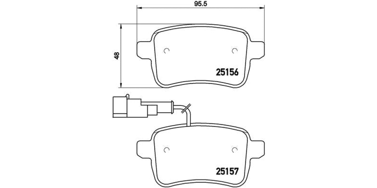 Brake Pads Rear Set (Brembo) (P23133)