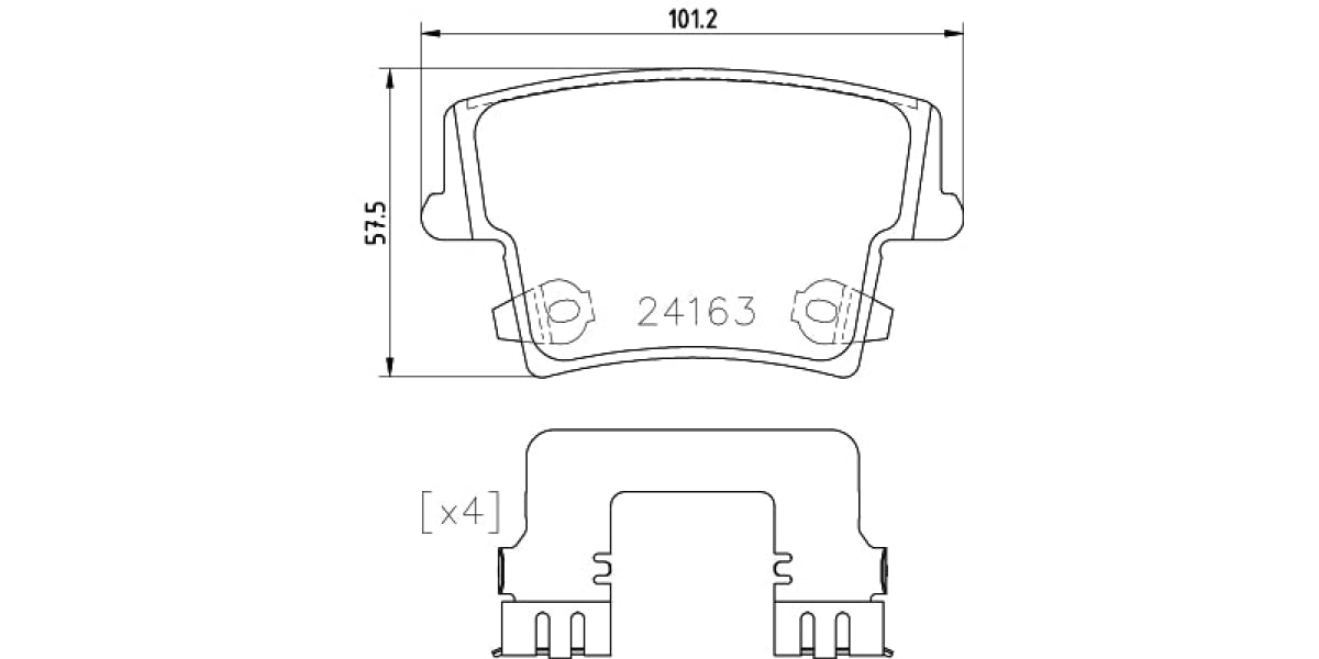 Brake Pads Rear Set (Brembo) (P23175)