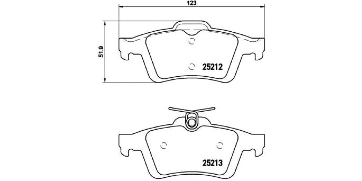 Brake Pads Rear Set (Brembo) (P24148)