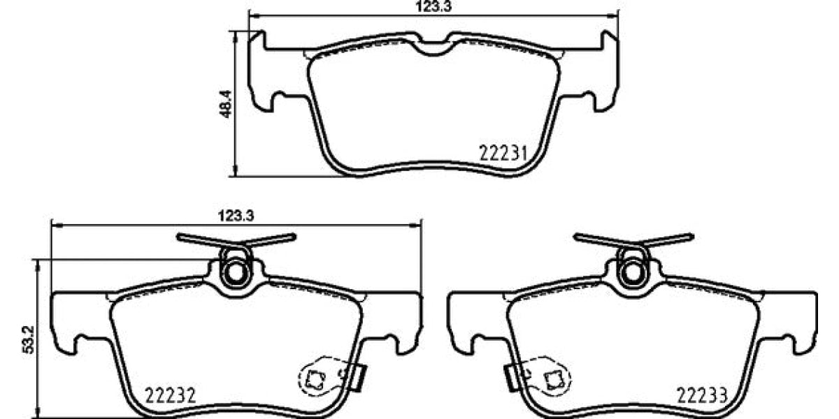 Brake Pads Rear Set (Brembo) (P24217)