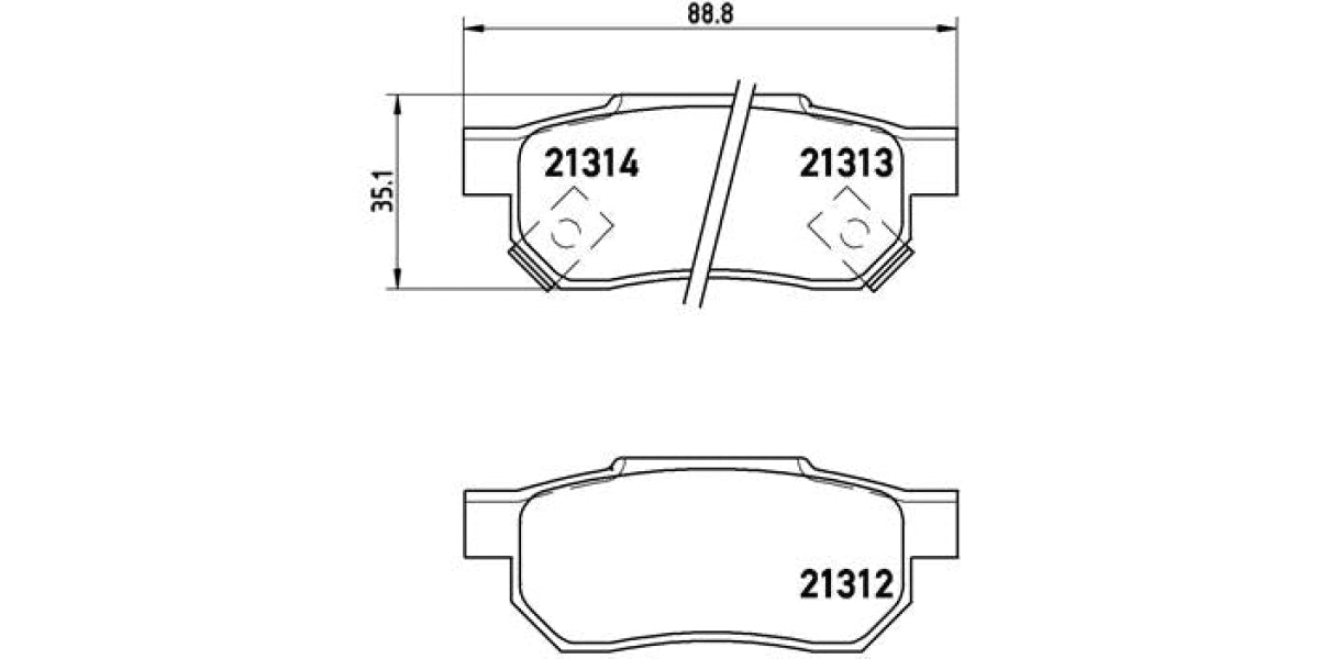 Brake Pads Rear Set (Brembo) (P28017)