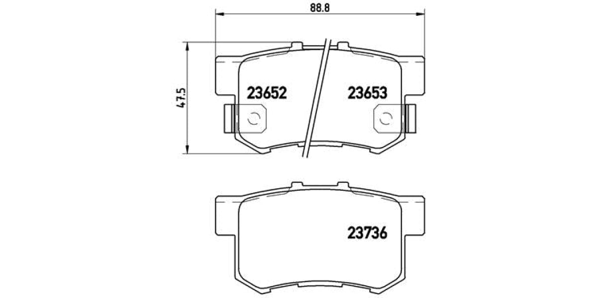 Brake Pads Rear Set (Brembo) (P28039)