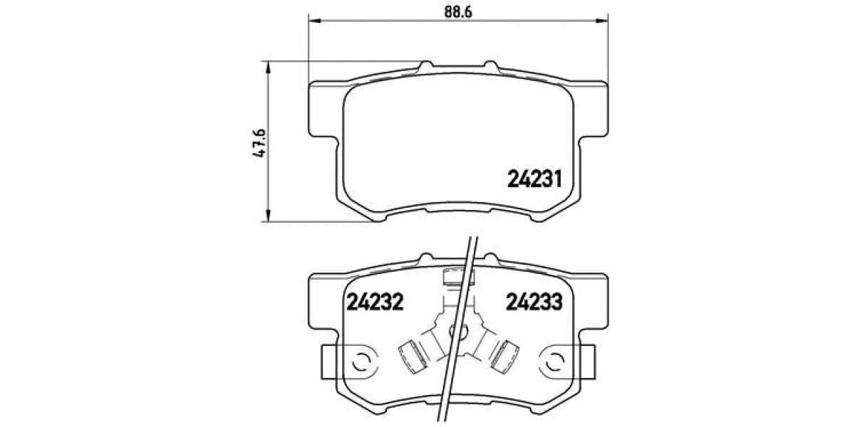 Brake Pads Rear Set (Brembo) (P28051)