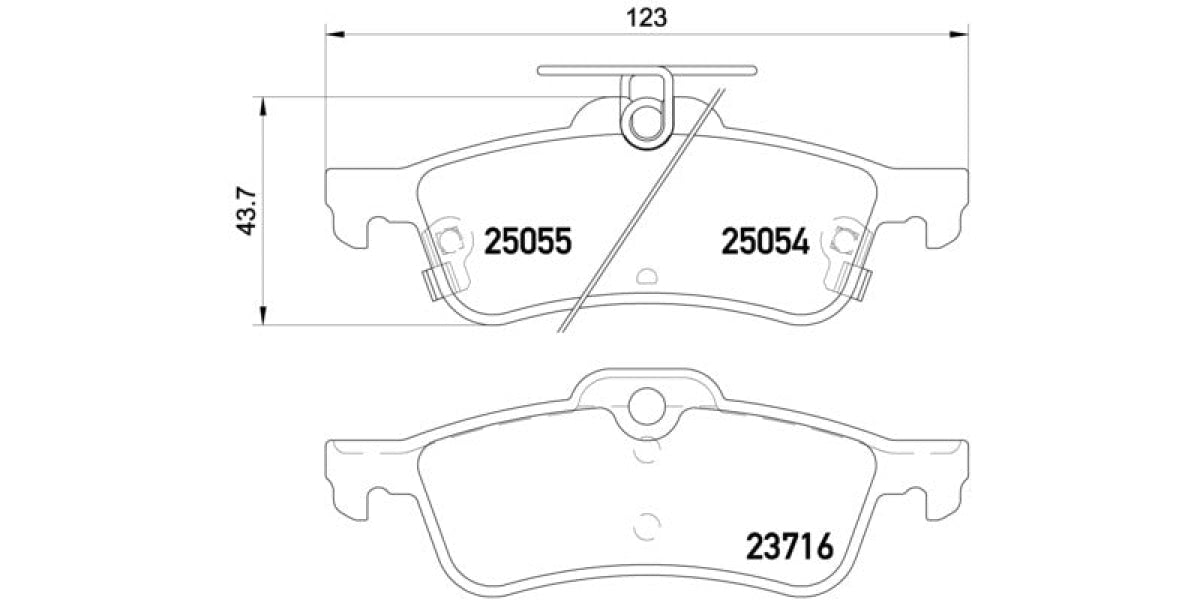 Brake Pads Rear Set (Brembo) (P28070)