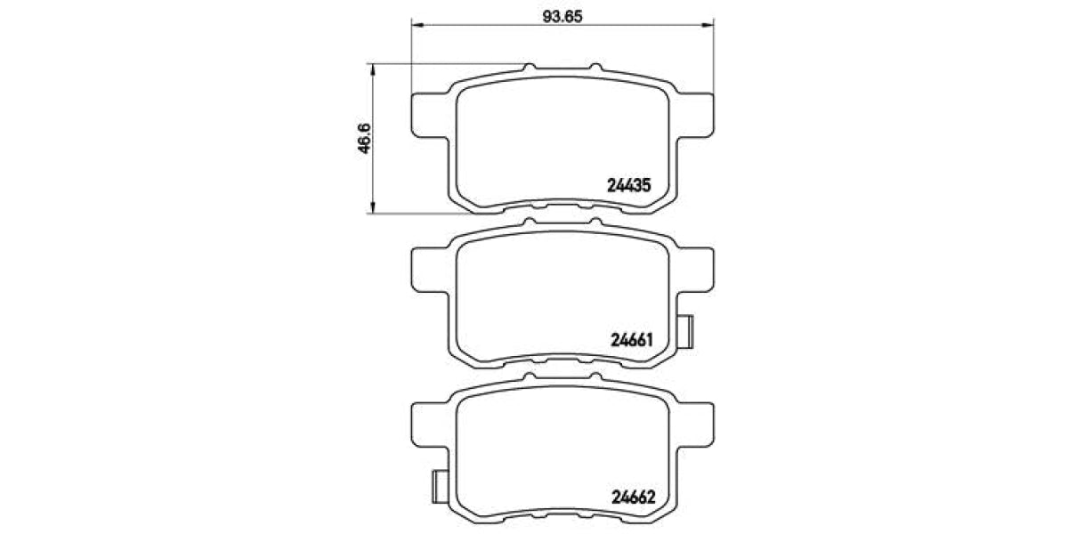 Brake Pads Rear Set (Brembo) (P28072)