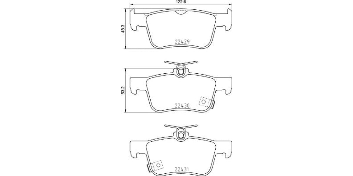 Brake Pads Rear Set (Brembo) (P28089)