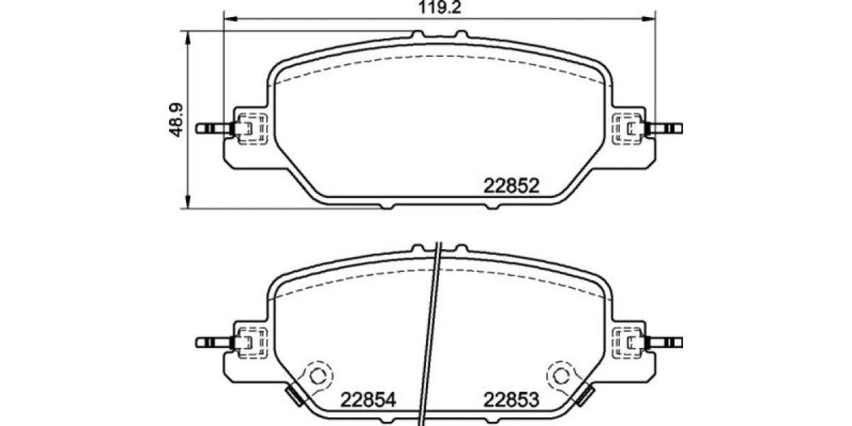 Brake Pads Rear Set (Brembo) (P28097)