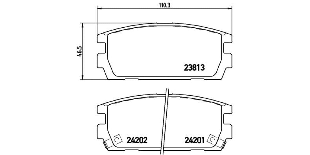 Brake Pads Rear Set (Brembo) (P30021)