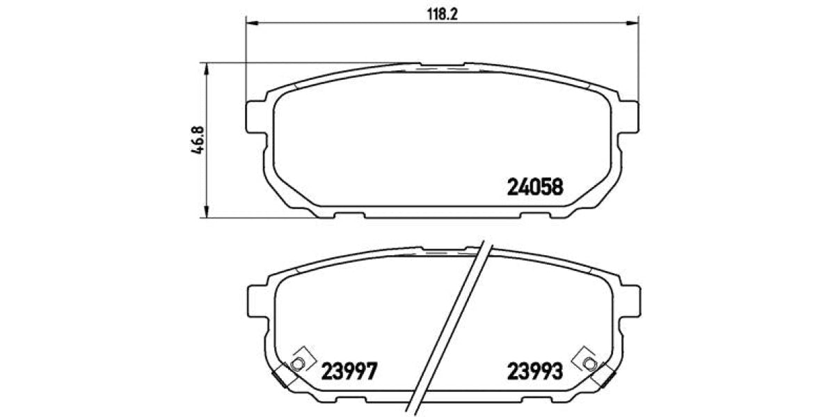 Brake Pads Rear Set (Brembo) (P30023)