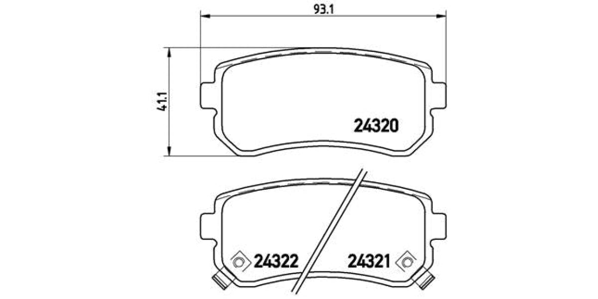 Brake Pads Rear Set (Brembo) (P30025)