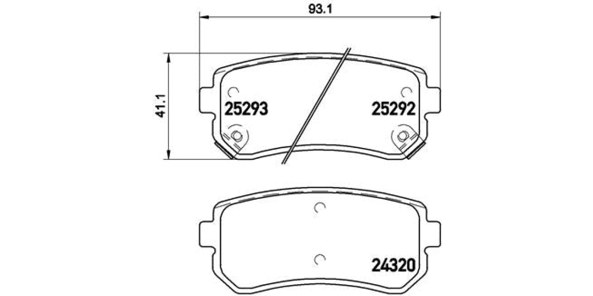 Brake Pads Rear Set (Brembo) (P30051)