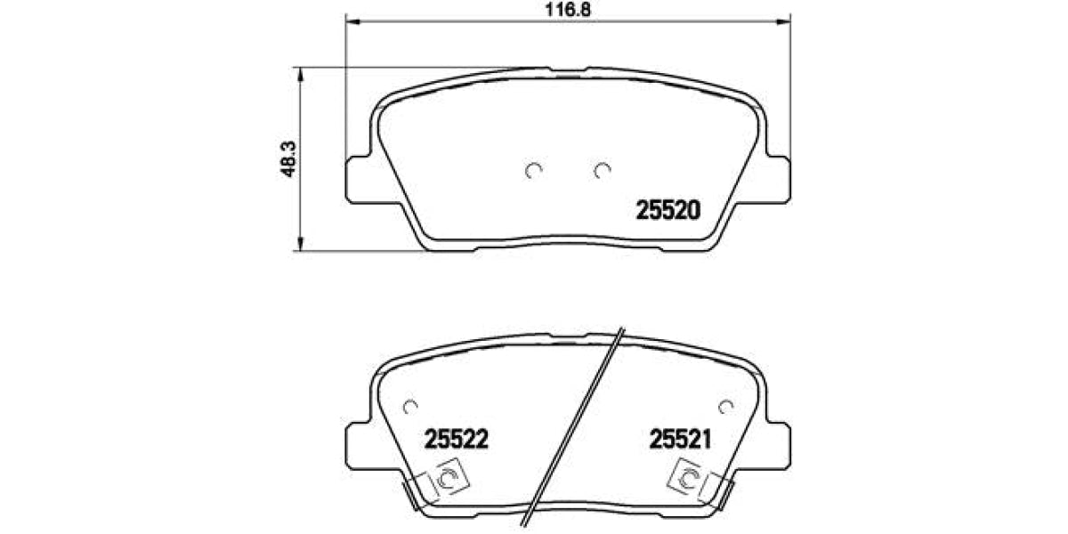 Brake Pads Rear Set (Brembo) (P30063)