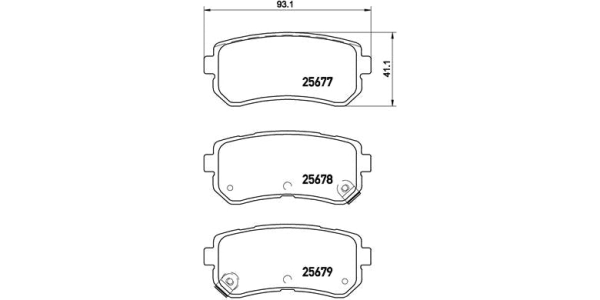 Brake Pads Rear Set (Brembo) (P30068)