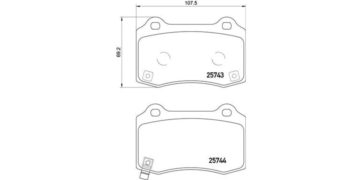 Brake Pads Rear Set (Brembo) (P30074)