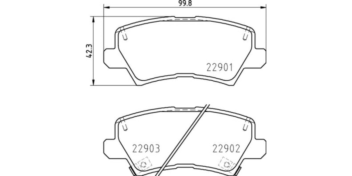 Brake Pads Rear Set (Brembo) (P30111)