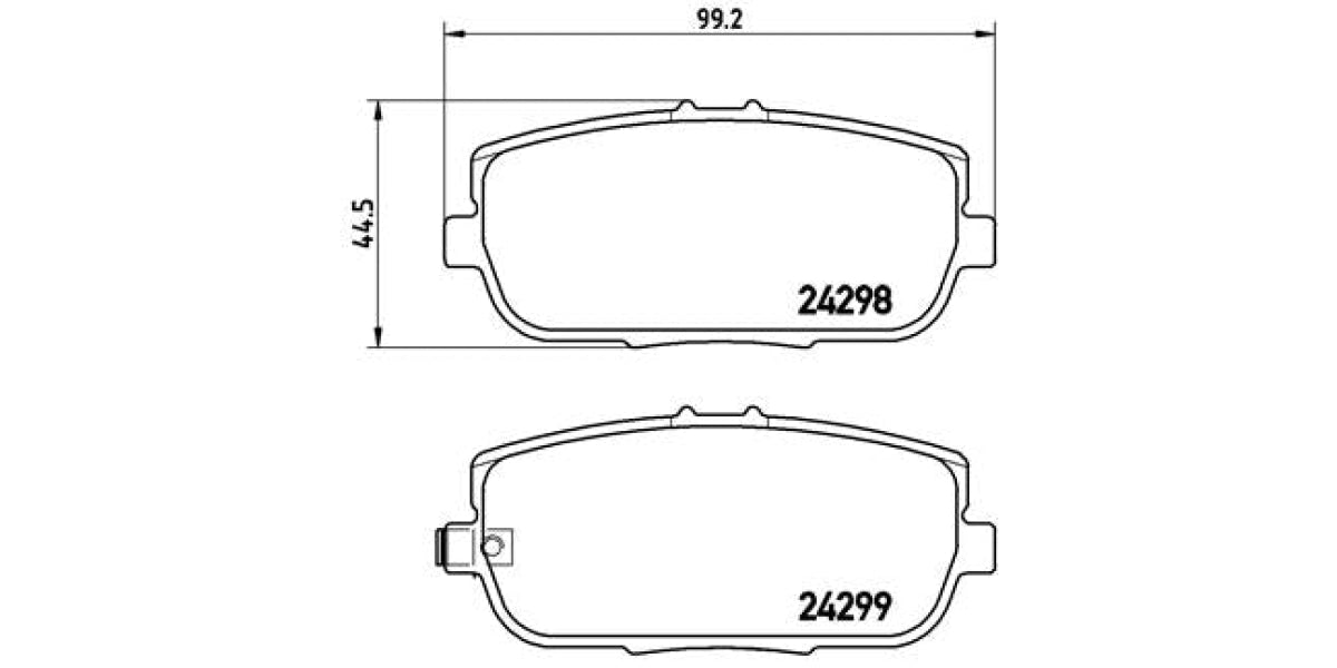 Brake Pads Rear Set (Brembo) (P49044)