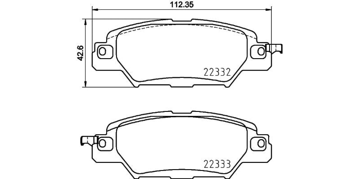 Brake Pads Rear Set (Brembo) (P49053)