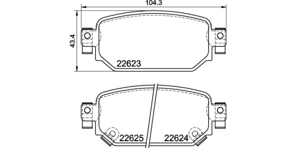 Brake Pads Rear Set (Brembo) (P49063)