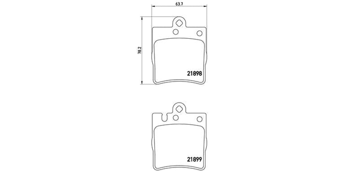 Brake Pads Rear Set (Brembo) (P50033)