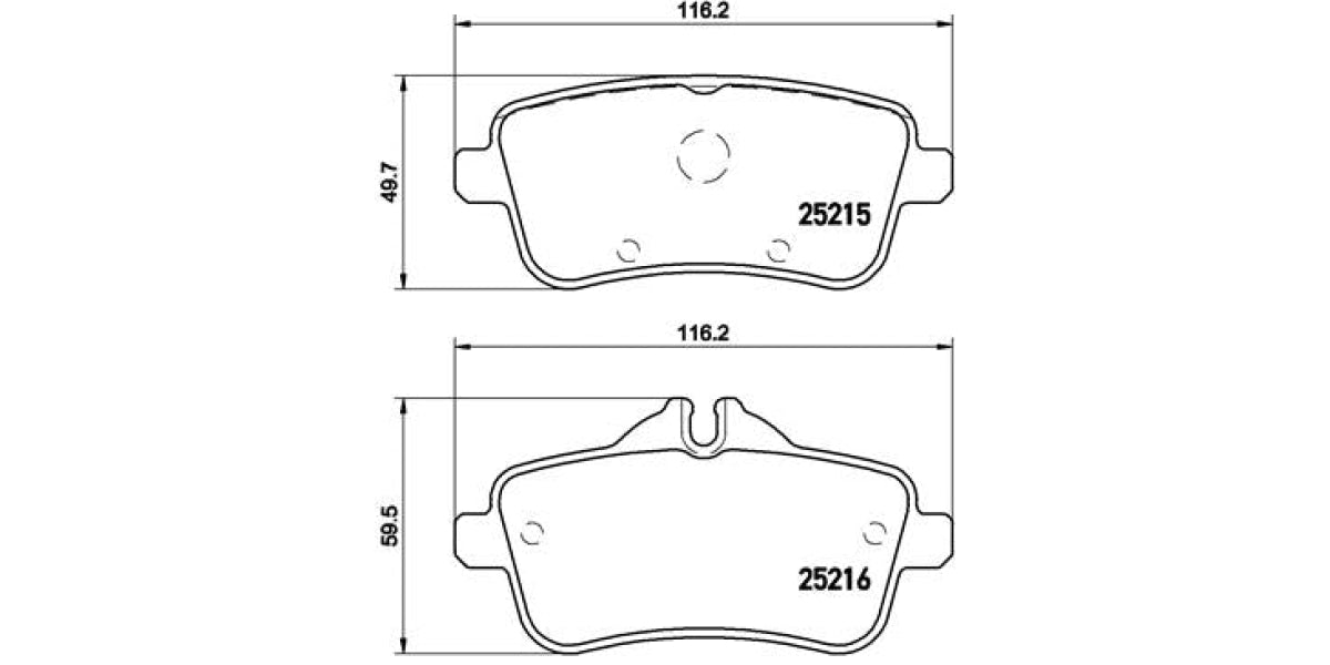 Brake Pads Rear Set (Brembo) (P50101)