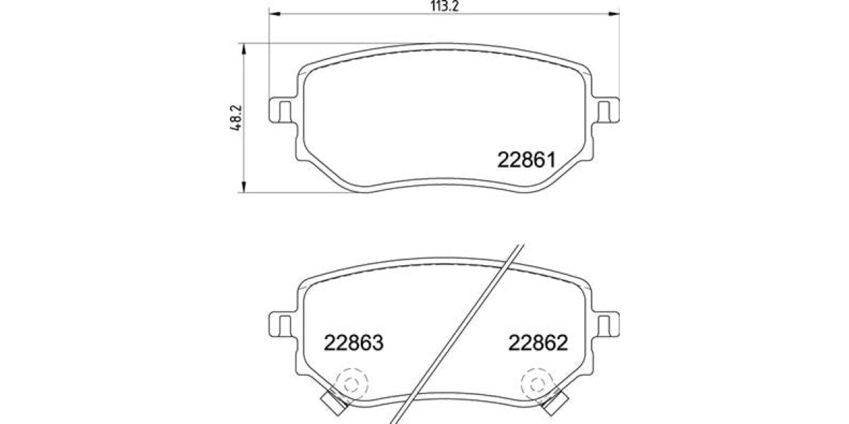 Brake Pads Rear Set (Brembo) (P50153)