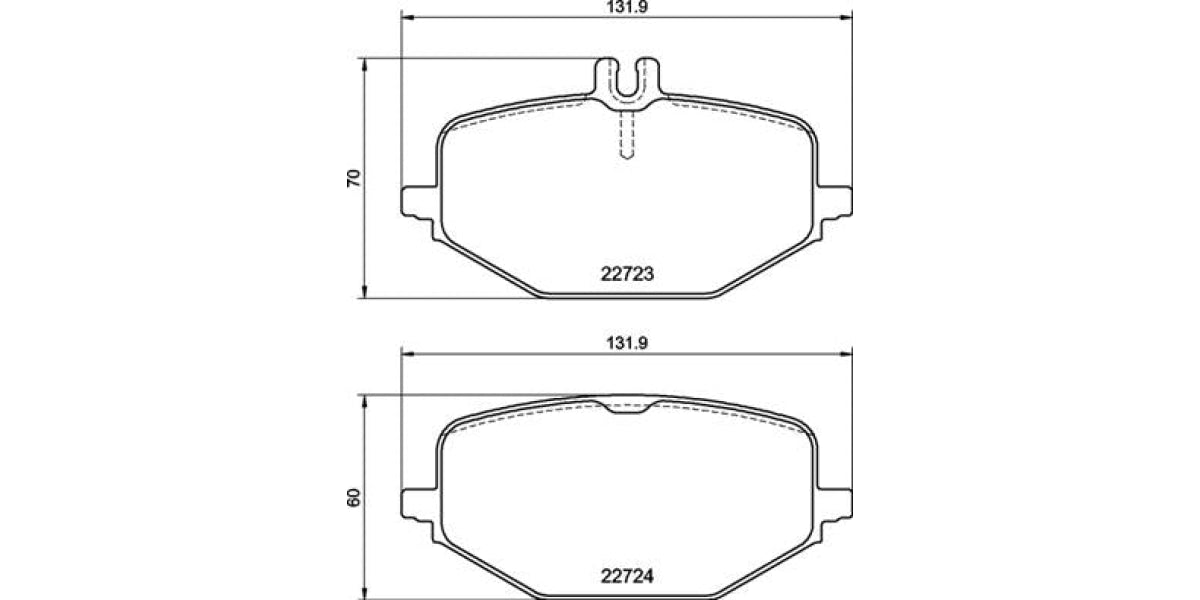 Brake Pads Rear Set (Brembo) (P50161)