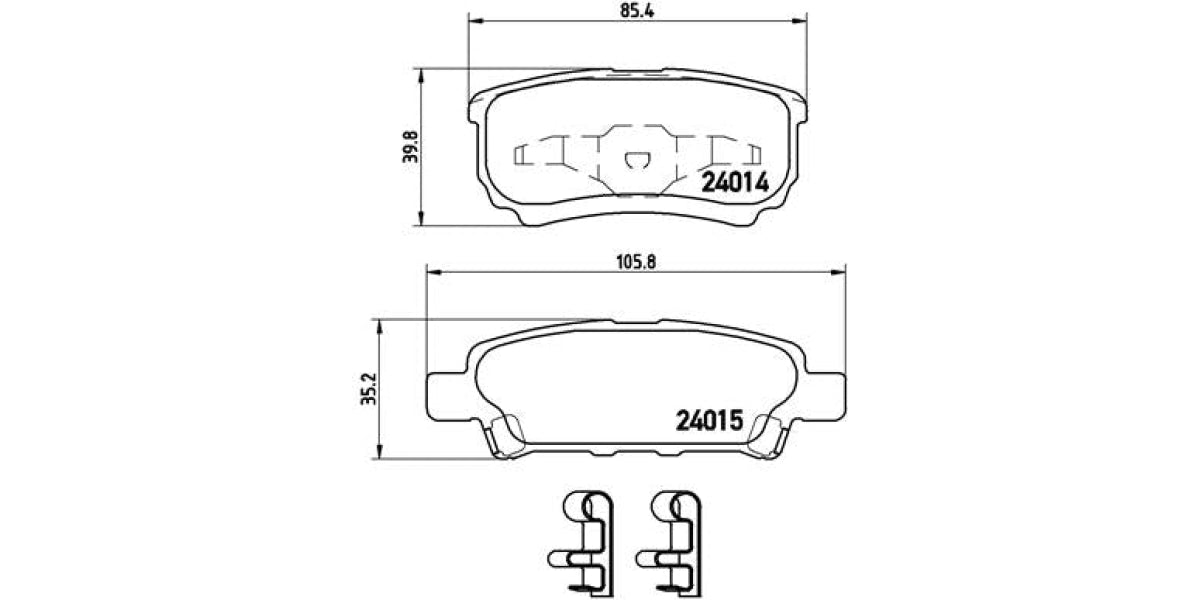 Brake Pads Rear Set (Brembo) (P54034)