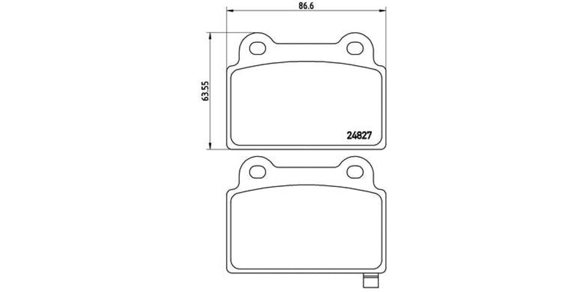 Brake Pads Rear Set (Brembo) (P54052)