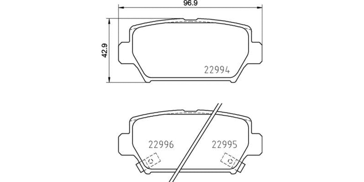 Brake Pads Rear Set (Brembo) (P54062)