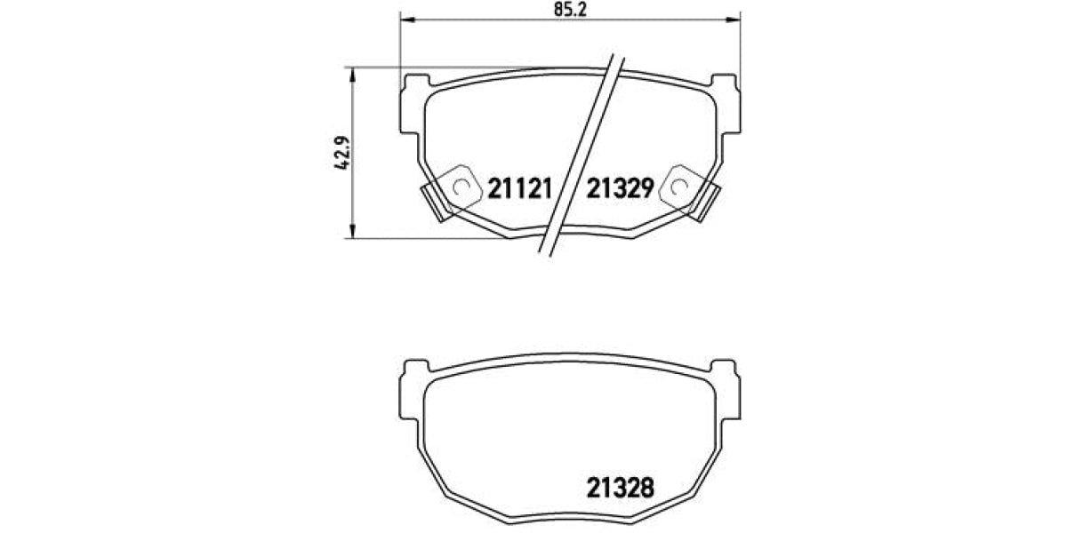 Brake Pads Rear Set (Brembo) (P56010)