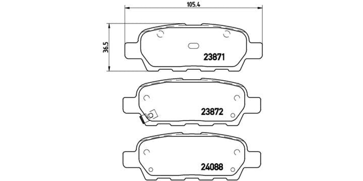 Brake Pads Rear Set (Brembo) (P56046)