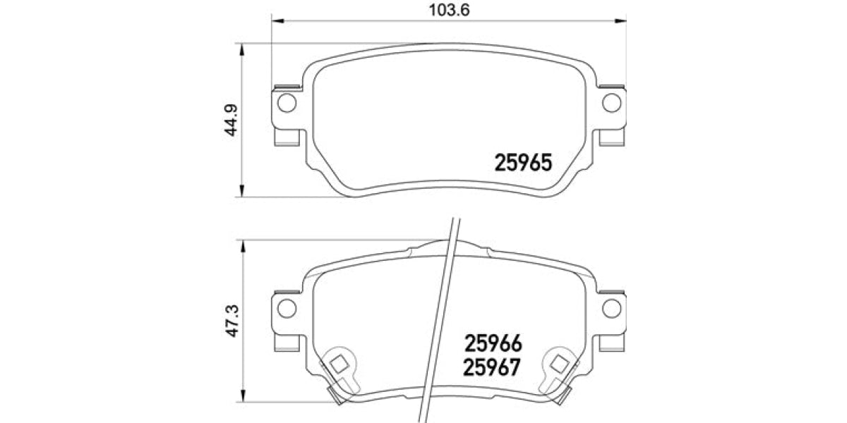 Brake Pads Rear Set (Brembo) (P56098)