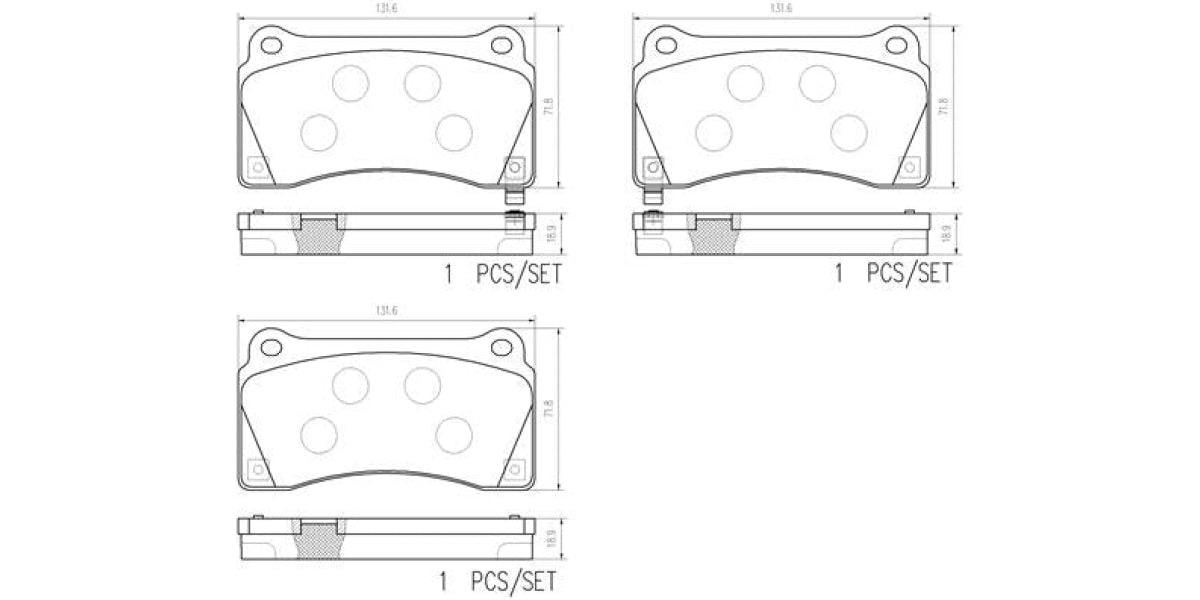 Brake Pads Rear Set (Brembo) (P56128)