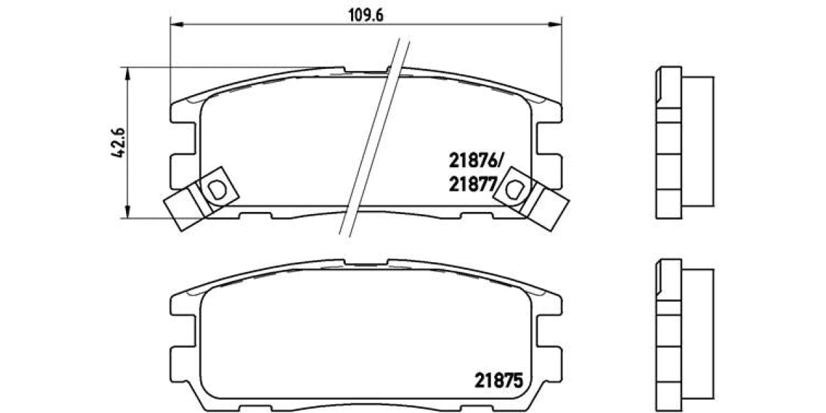 Brake Pads Rear Set (Brembo) (P59021)