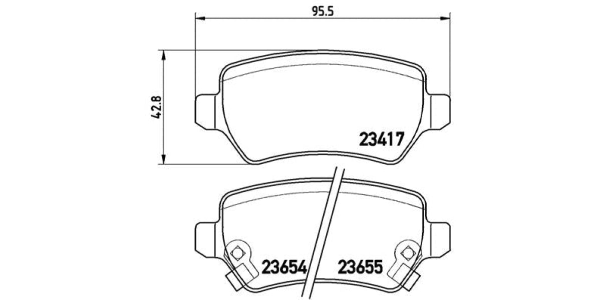 Brake Pads Rear Set (Brembo) (P59038)