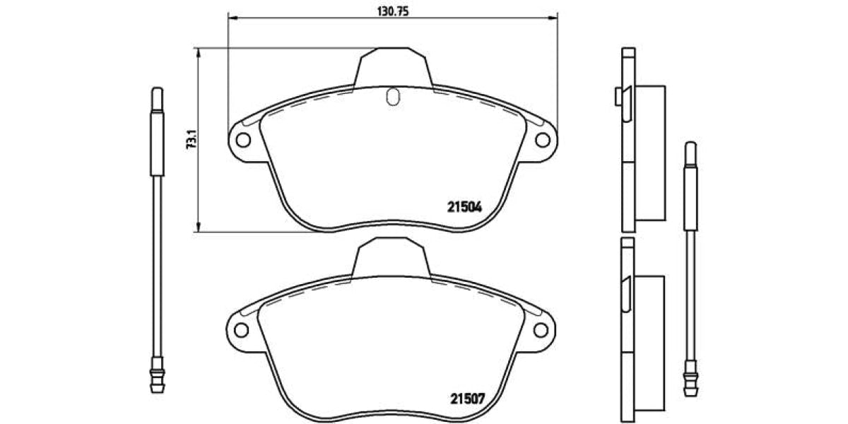 Brake Pads Rear Set (Brembo) (P61046)