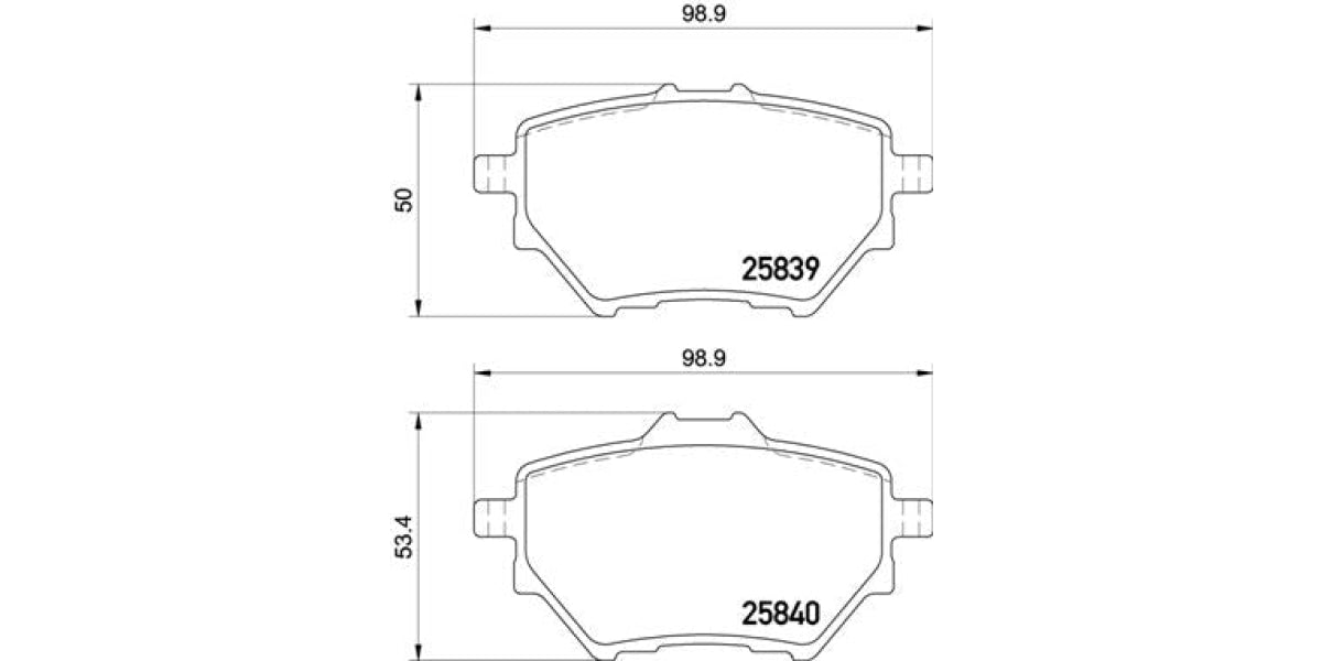 Brake Pads Rear Set (Brembo) (P61122)