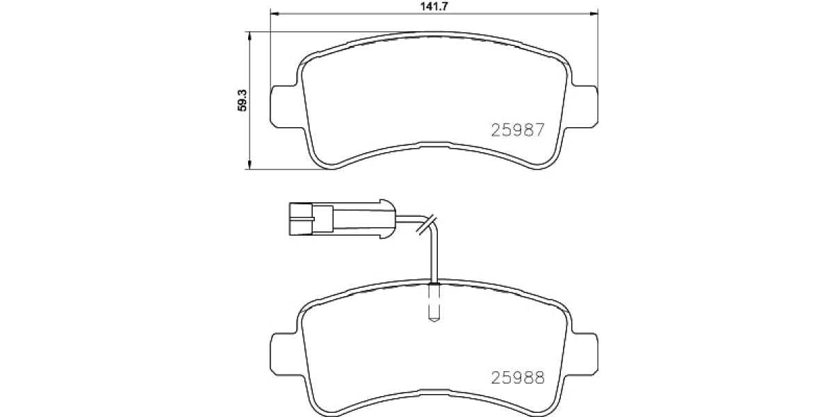 Brake Pads Rear Set (Brembo) (P61130)