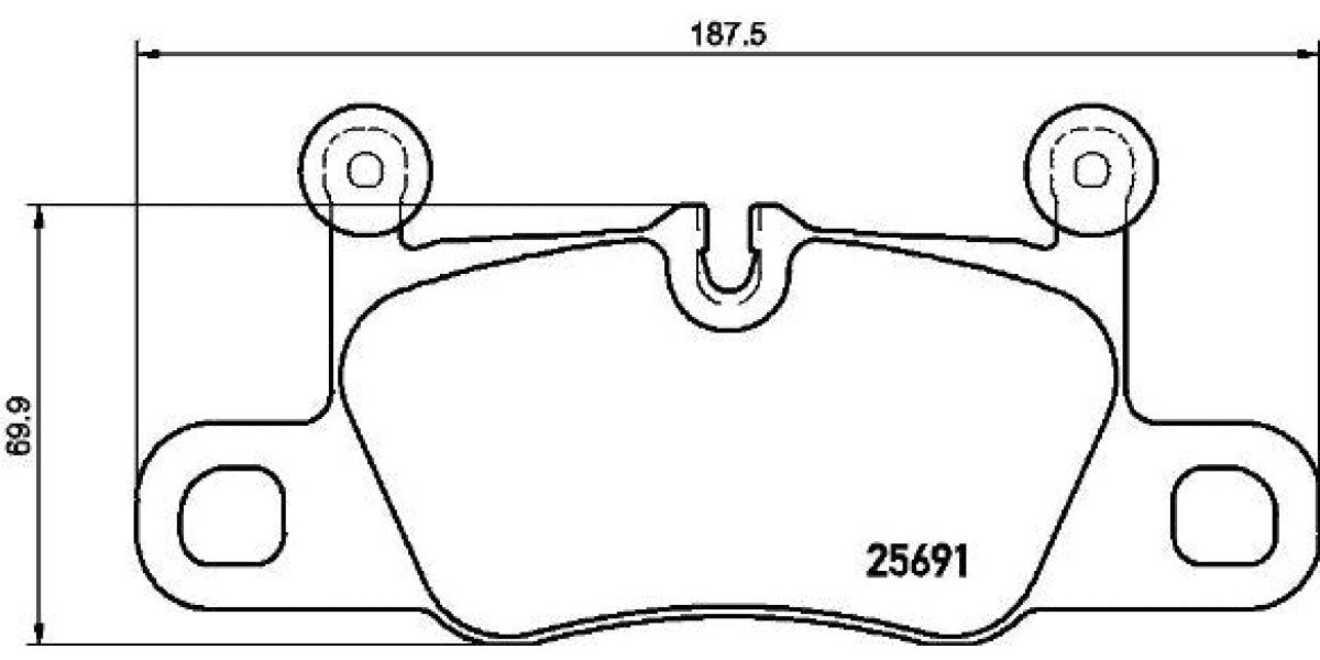 Brake Pads Rear Set (Brembo) (P65031)