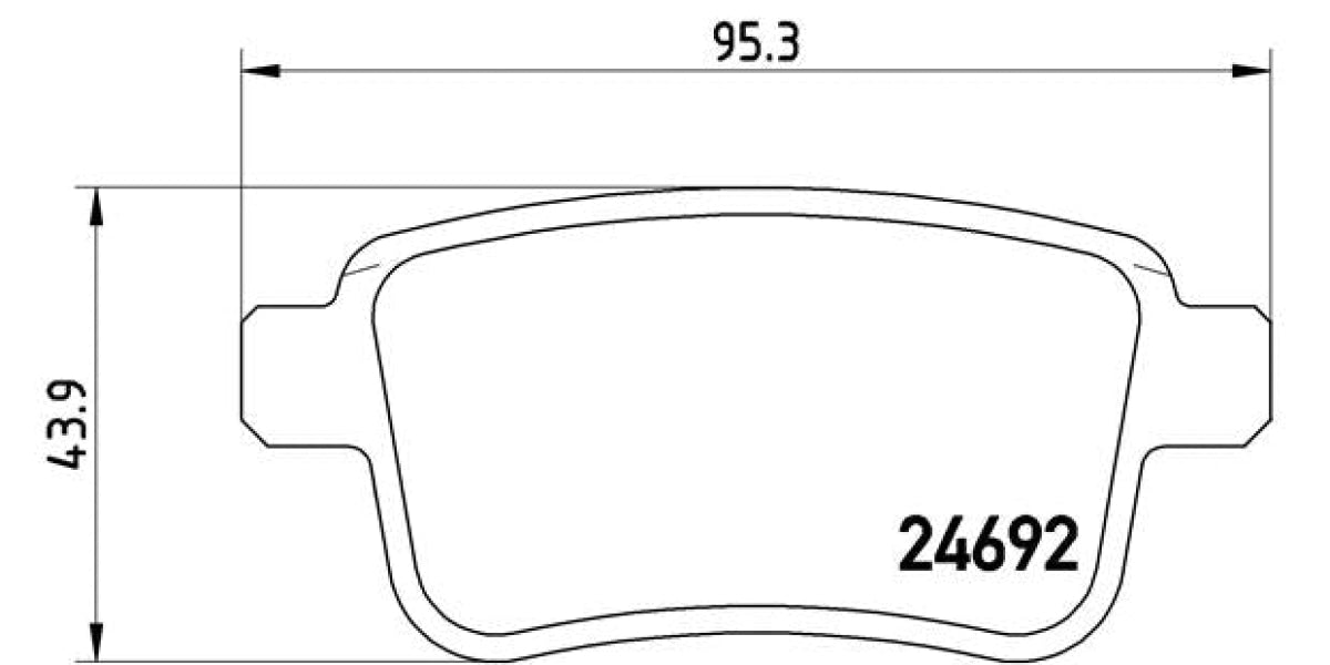 Brake Pads Rear Set (Brembo) (P68043)