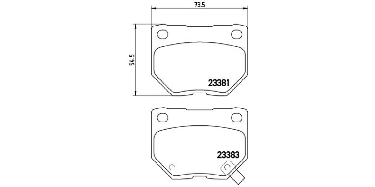 Brake Pads Rear Set (Brembo) (P78016)