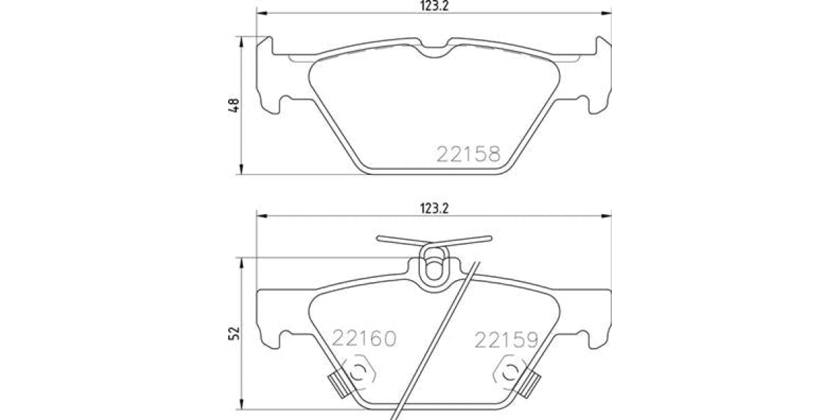 Brake Pads Rear Set (Brembo) (P78026)