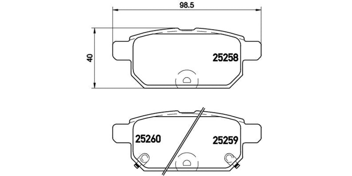 Brake Pads Rear Set (Brembo) (P79029)