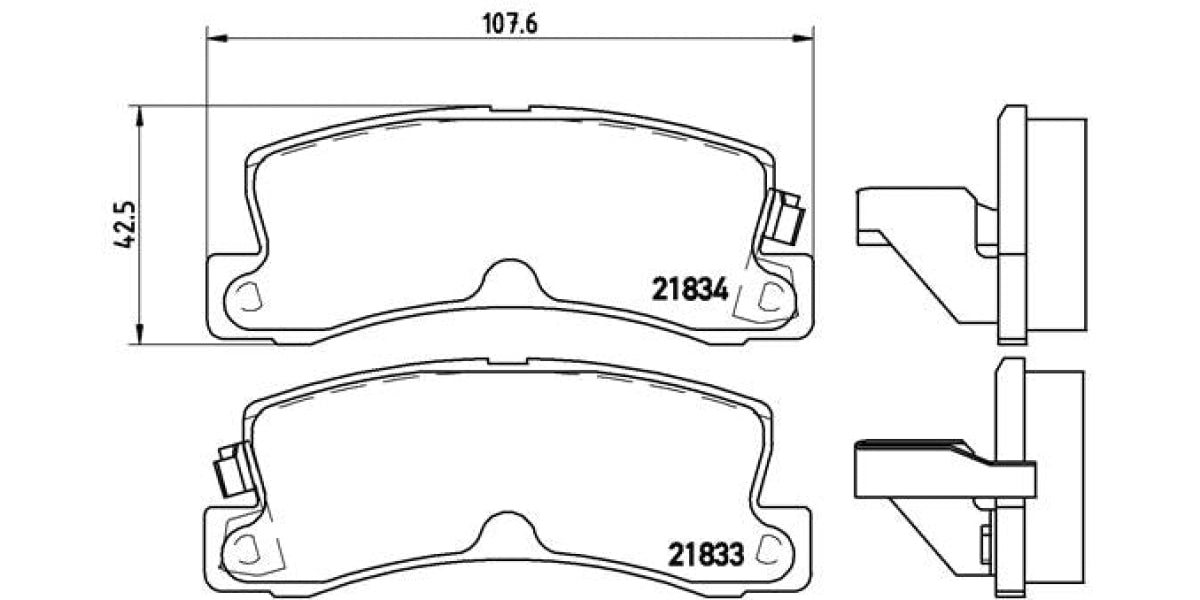 Brake Pads Rear Set (Brembo) (P83015)