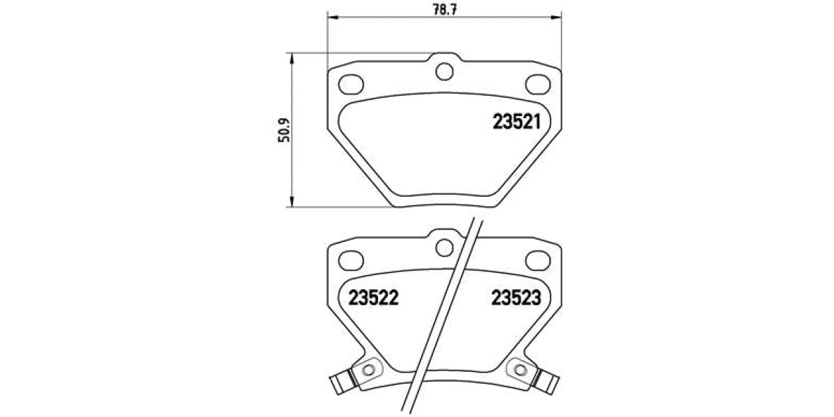 Brake Pads Rear Set (Brembo) (P83052)