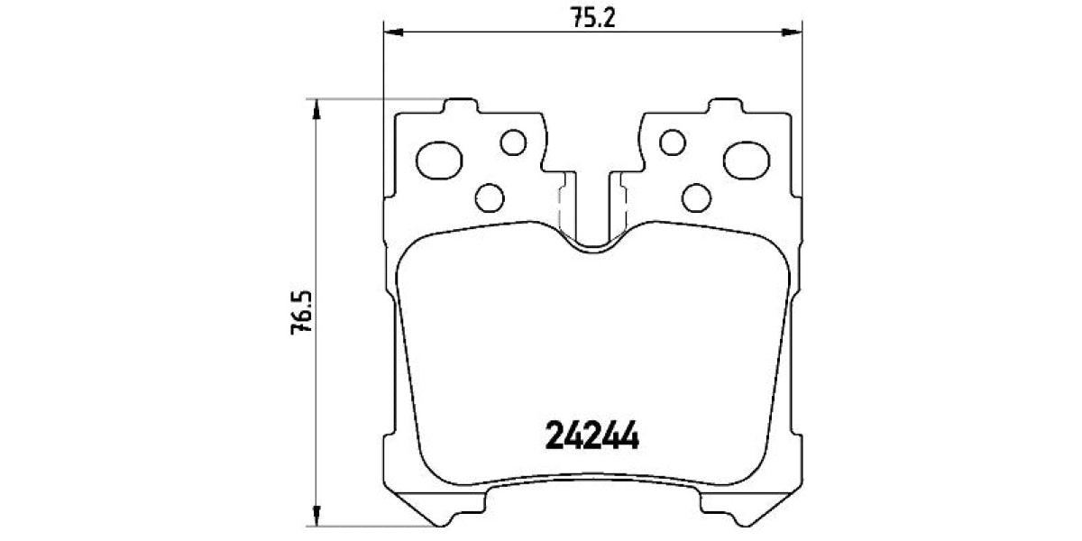 Brake Pads Rear Set (Brembo) (P83076)